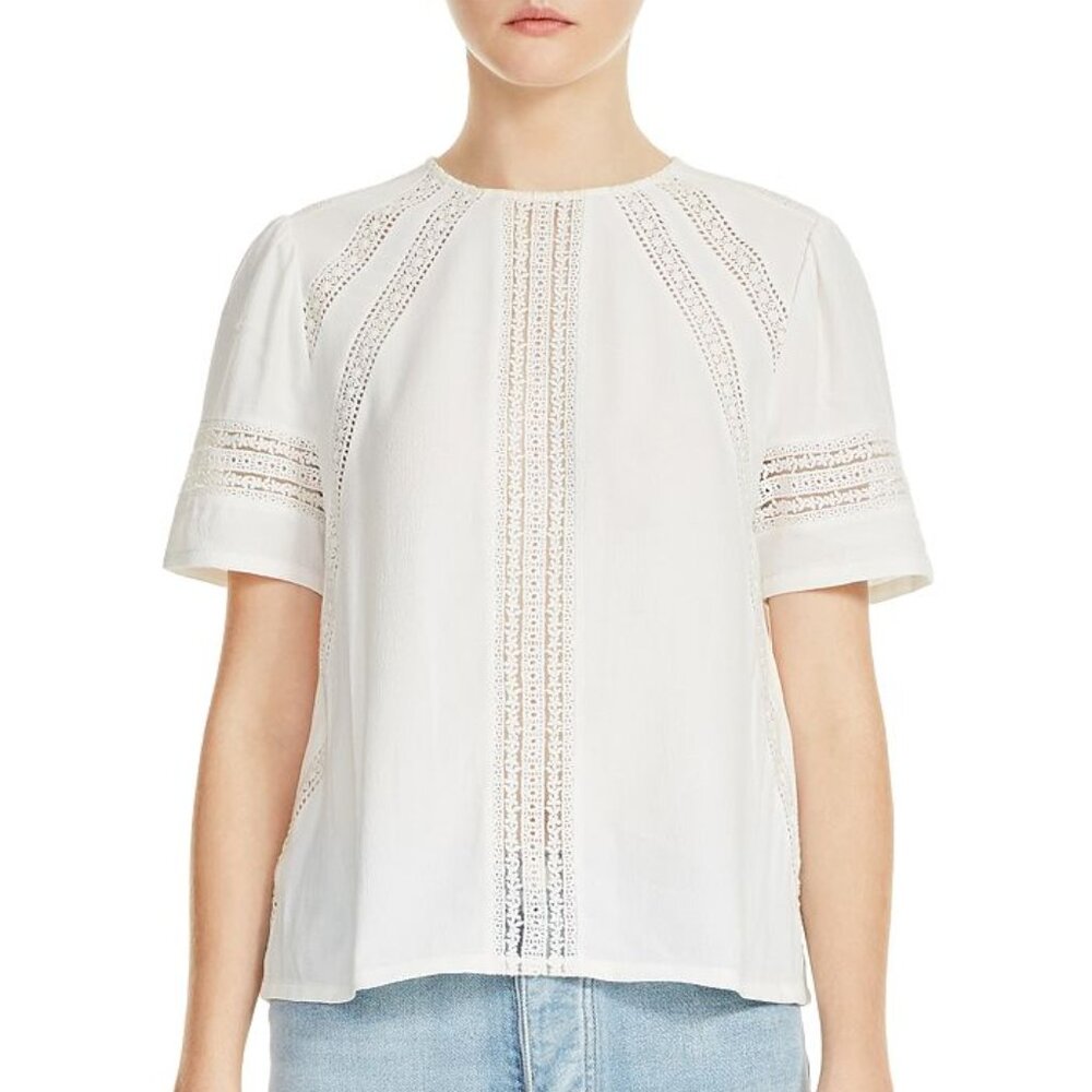 MAJE PARIS Lace-Inset Top Size 3/US 8 - very good used condition
